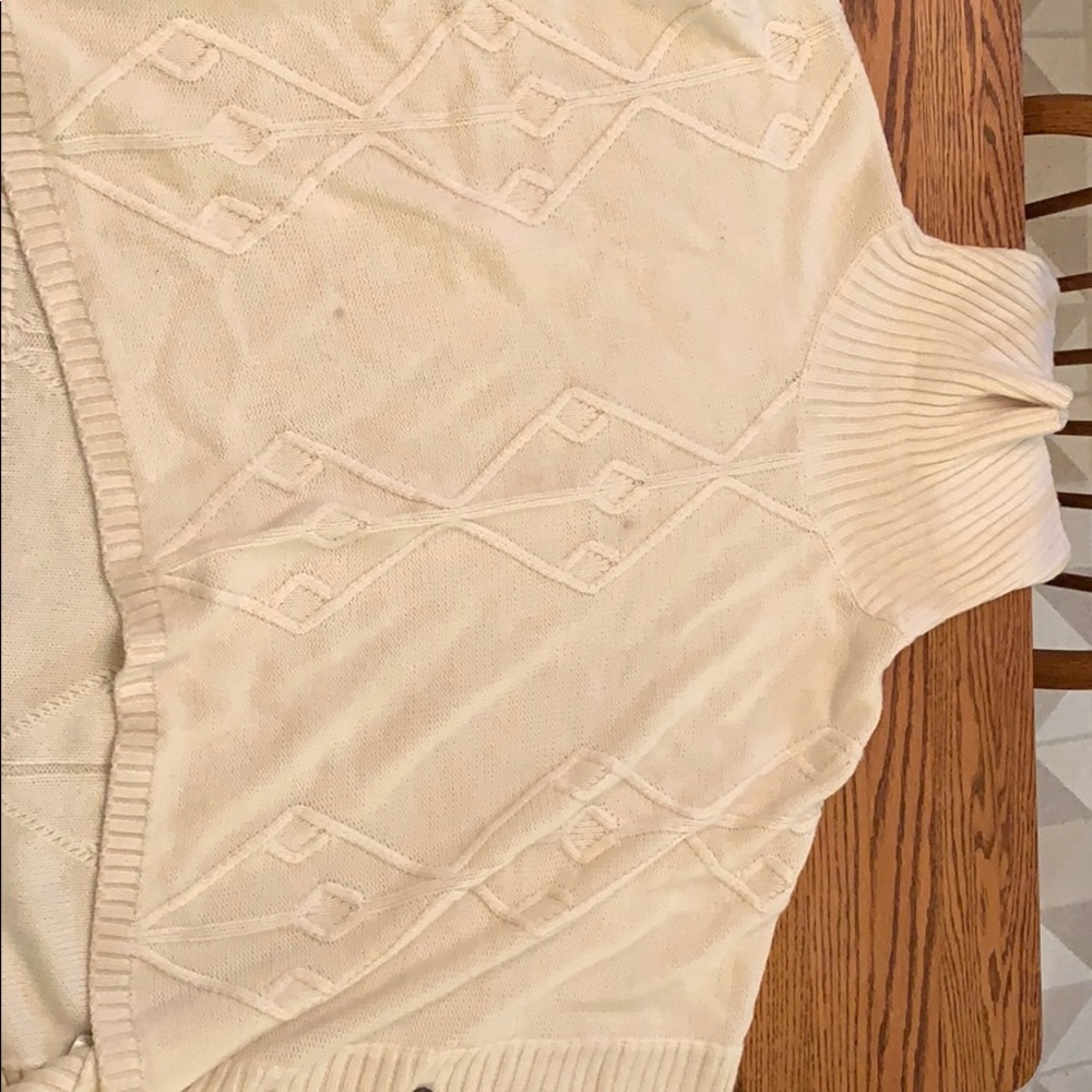 Cream poncho worn once for family pictures